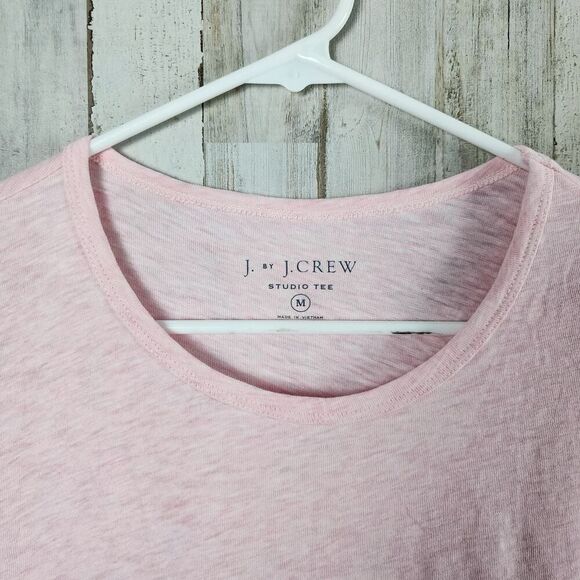 J. Crew Studio Short Sleeve Scoop Neck Tee Shirt Pink Size Medium - Picture 5 of 7